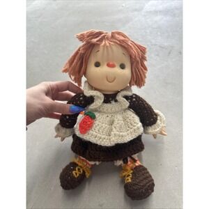 Vintage Handmade Crocheted Strawberry‎ Shortcake Doll 1980S Strawberry Shortcake